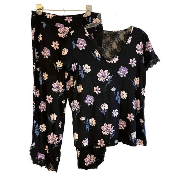 INTERNATIONAL CONCEPTS I.N.C. Lace-Trim V-Back Pajama Set MEDIUM (899) - Picture 1 of 8